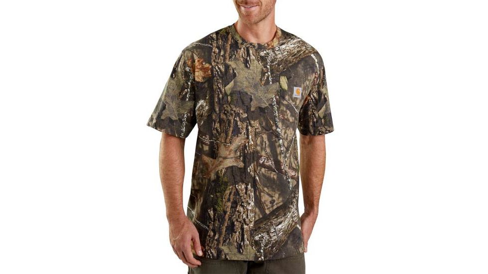 Carhartt Camo Short Sleeve T-Shirt Regular - Mens, Mossy Oak Break-Up Country, Small, K287-340-S-REG