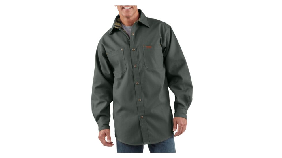 Carhartt Canvas Shirt Jacket - Men's-Dark Shadow-Small