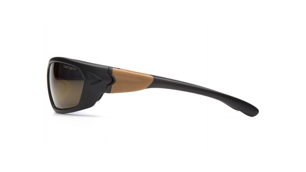 Carhartt Carbondale Safety Glasses w/Antique Bronze Lens, Black/Tan, CHB290DCC