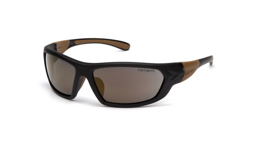 Carhartt Carbondale Safety Glasses w/Antique Bronze Lens, Black/Tan, CHB290DCC
