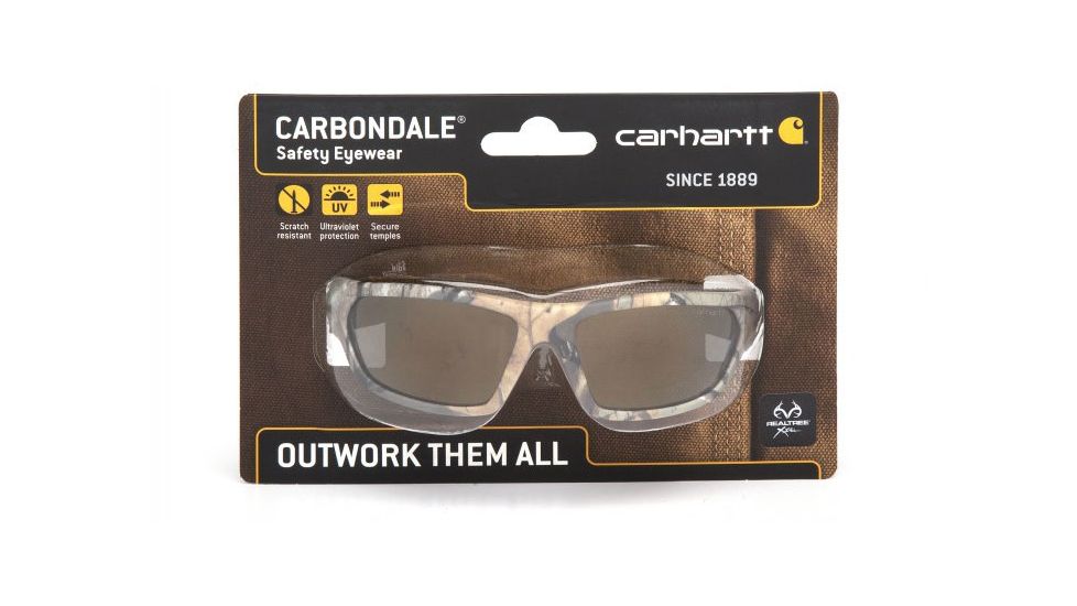 Carhartt Carbondale Safety Glasses w/Antique Bronze Lens, Realtree, CHRT290DCC