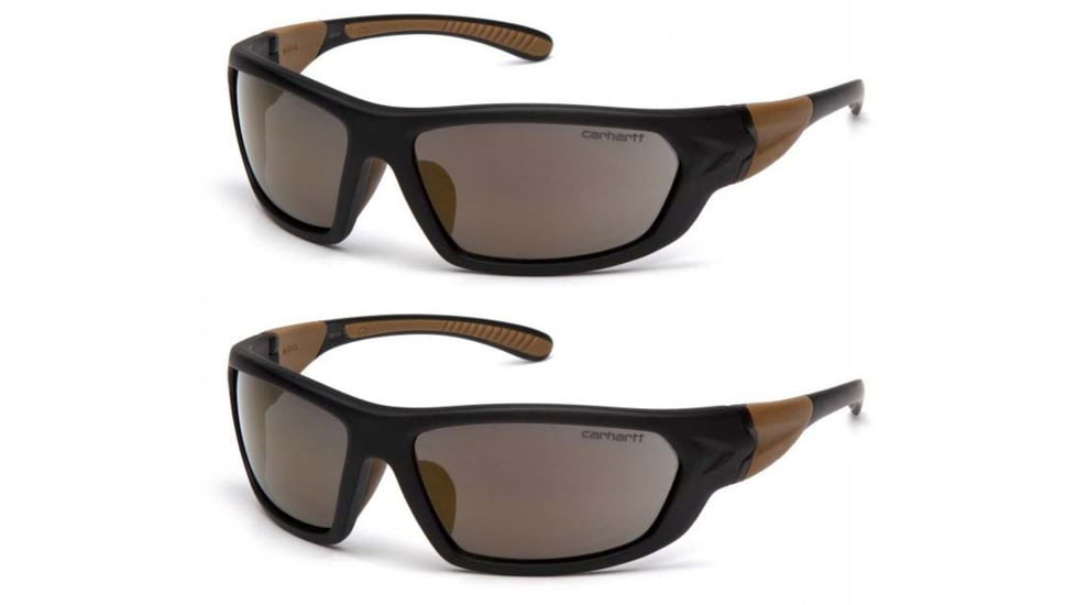 Carhartt Carbondale Safety Glasses w/Antique Lens, Black, Pack of 2