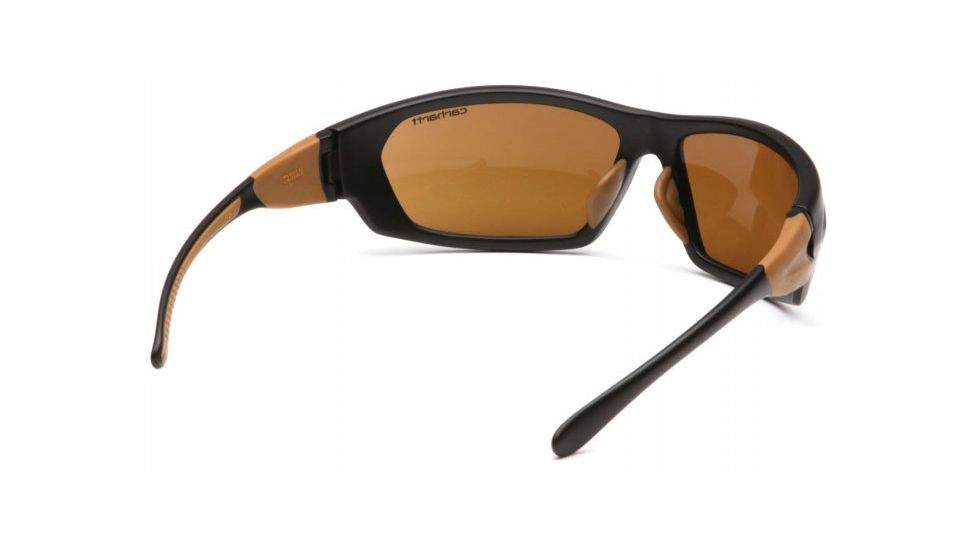 Carhartt Carbondale Safety Glasses w/Bronze Lens, Black/Tan, CHB218DCC