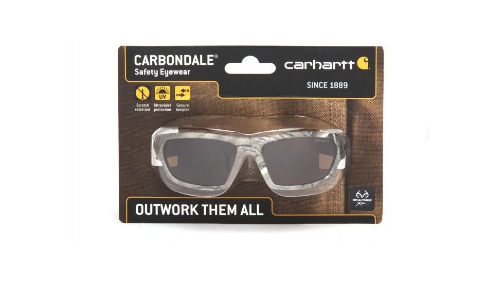 Carhartt Carbondale Safety Glasses w/Bronze Lens, Realtree, CHRT218DCC