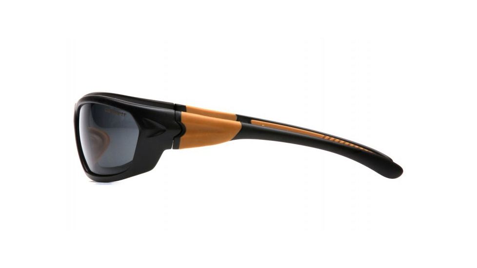 Carhartt Carbondale Safety Glasses w/Gray Lens, Black/Tan, CHB220DCC