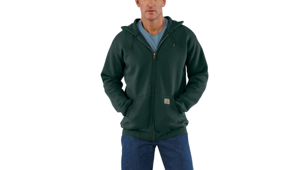 Carhartt Midweight Hooded Zip-Front Sweatshirt - Men's, Canopy Green, Small/Regular, K122-365-REG-SML