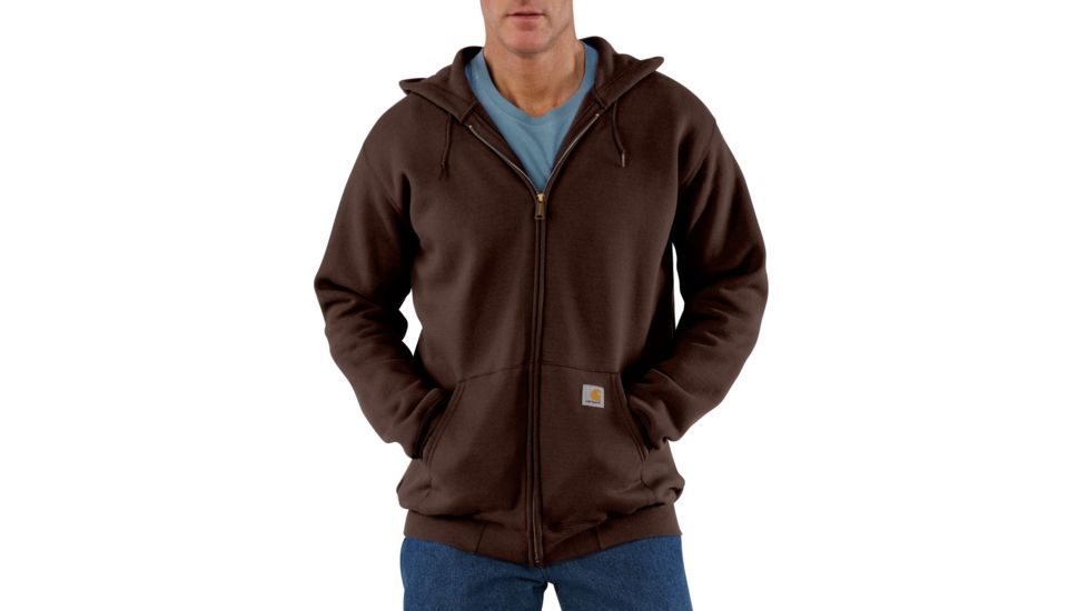 Carhartt Midweight Hooded Zip-Front Sweatshirt - Men's, Dark Brown, 2XL/Regular, K122-DKB-REG-XXL