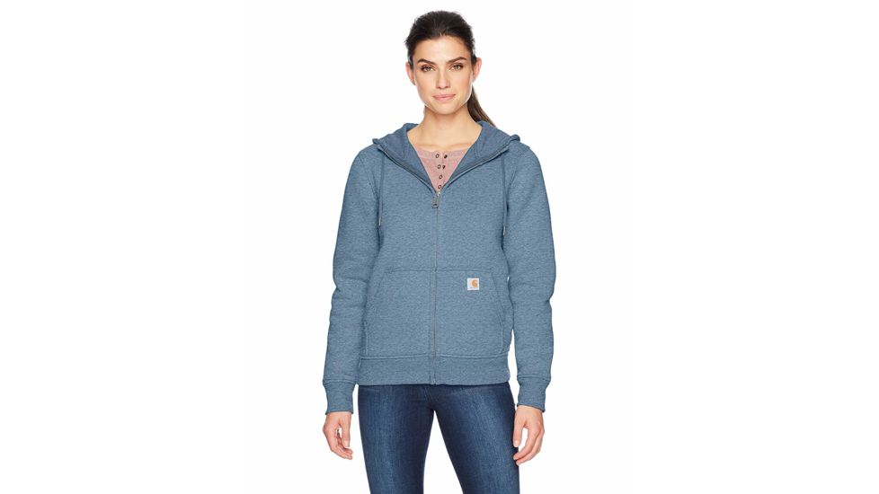 Carhartt Clarksburg Full Zip Hoodie Regular - Womens, Steel Blue Heather, Large, 102788-458-L-REG