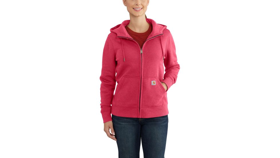 Carhartt Clarksburg Full Zip Hoodie - Womens, Cranberry Heather, XL-REG 102788-623-REG-XL