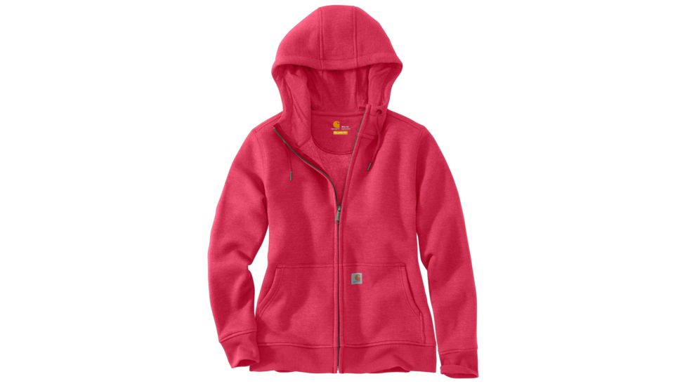 Carhartt Clarksburg Full Zip Hoodie - Womens, Cranberry Heather, XL-REG 102788-623-REG-XL