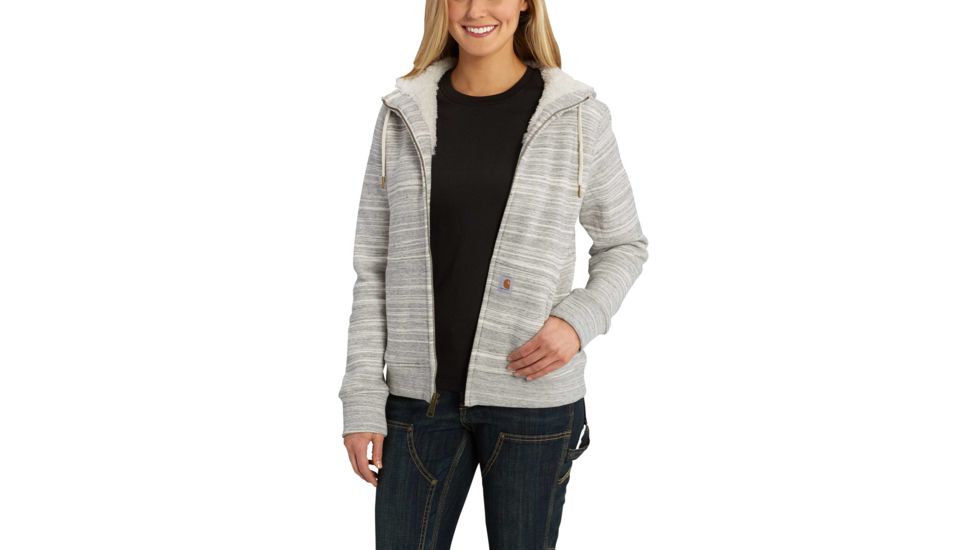 Carhartt Clarksburg Sherpa Lined Hoodie for Womens, Shadow Space Dye, Extra Small/Regular 102787-088-REG-XS