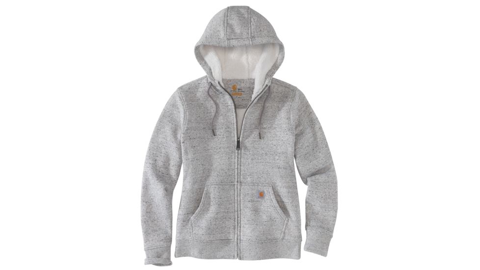 Carhartt Clarksburg Sherpa Lined Hoodie - Womens, Asphalt Heather Nep, Large, 102787-E07-REG-L