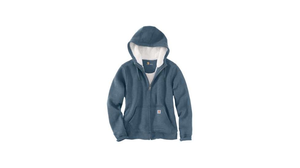 Carhartt Clarksburg Sherpa Lined Hoodie - Womens, Steel Blue Heather, XL-REG, 102787-458-REG-XL