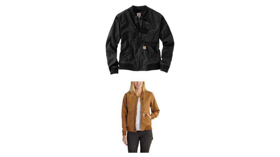 Carhartt Crawford Bomber Jacket - Women's, Black, Carhartt Brown