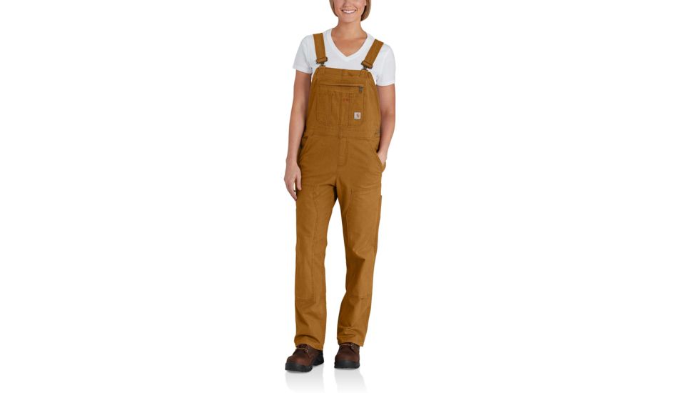 Carhartt Crawford Double Front Bib Overalls - Women's, Carhartt Brown, Small/Short, 102438-211-SHT-S
