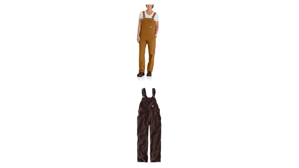 Carhartt Crawford Double Front Bib Overalls - Women's, Carhartt Brown, Dark Brown