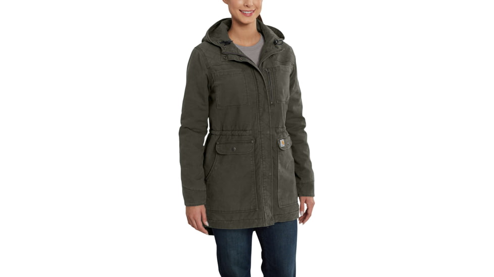 Carhartt Crawforrd Defender Sherpa Lined Coat for Womens, Olive, Small/Regular 102748-307-REG-S