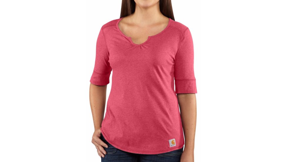 Davenport Shirt - Womens-Bright Pink Heather-X-Small