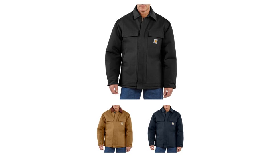 Carhartt Duck Traditional Coat for Mens, Black, Carhartt Brown, Dark Navy