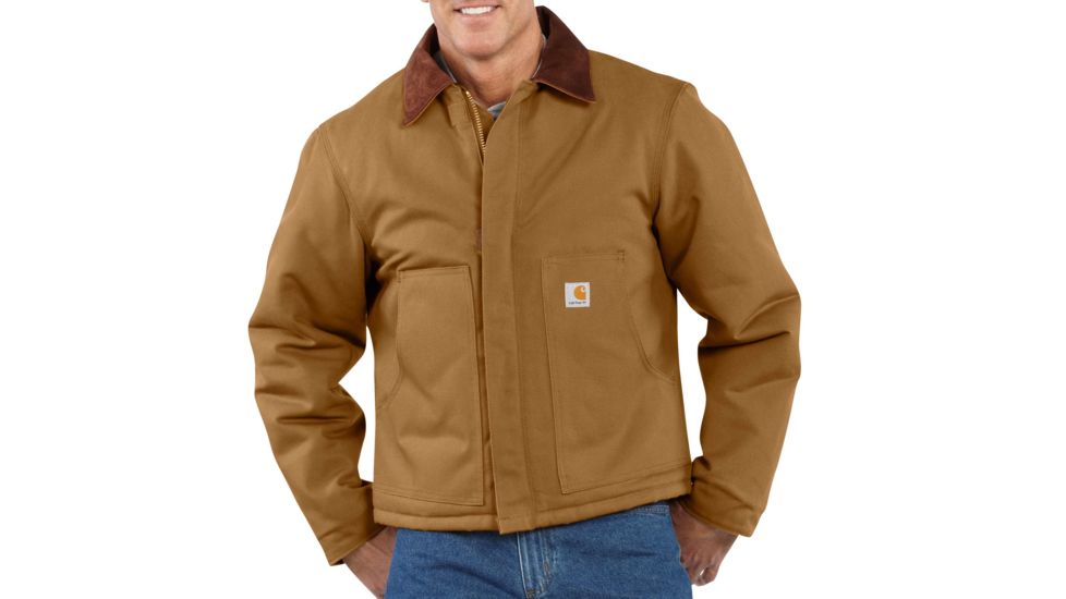 Carhartt Duck Traditional Jacket for Mens, Carhartt Brown, 2XL/Regular J002-BRN-REG-XXL