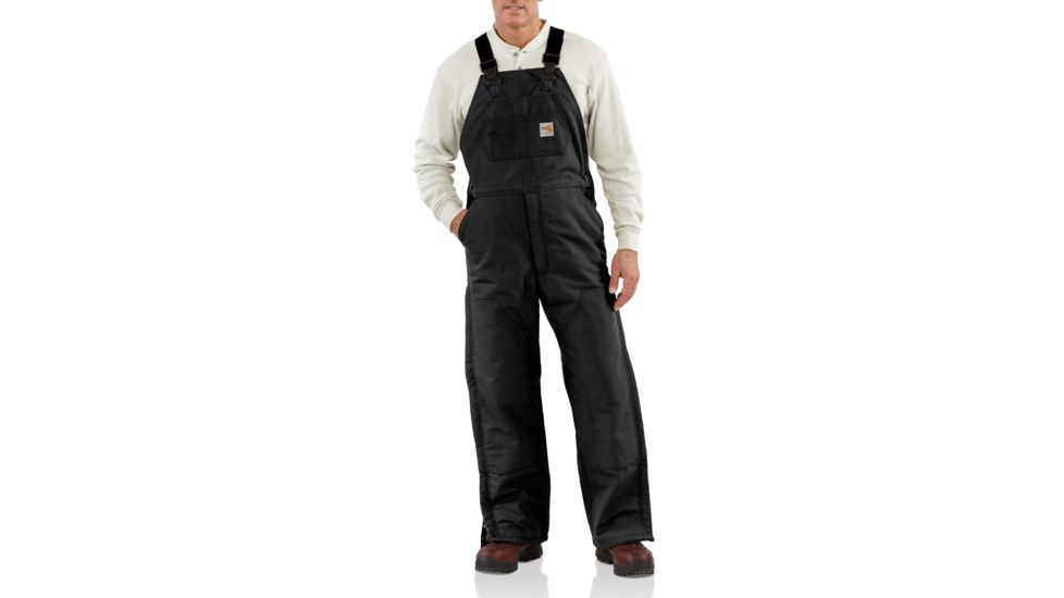 Carhartt Flame-Resistant Duck Bib Lined Overall, Black, 50/32 101626-001-32-50