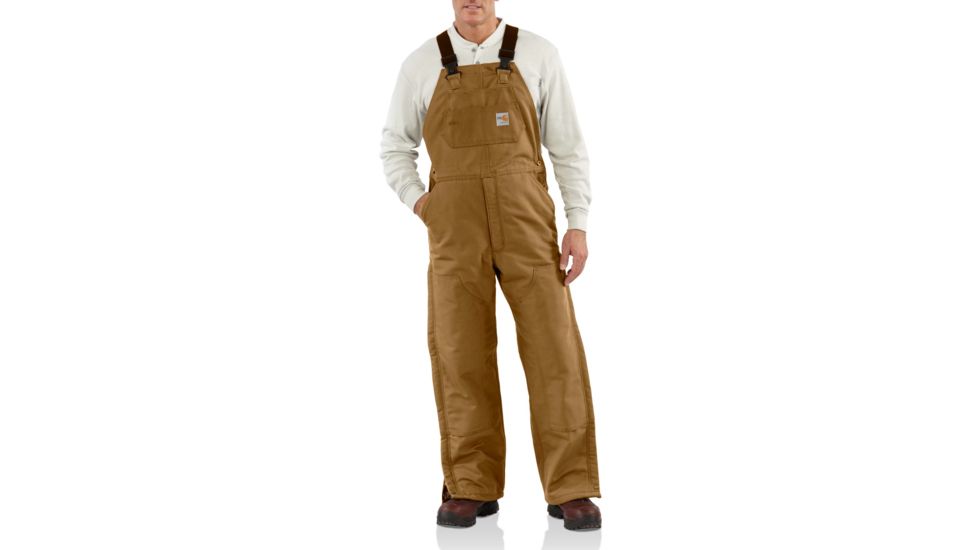 Carhartt Flame-Resistant Duck Bib Lined Overall, Carhartt Brown, 30/32 101626-211-32-30