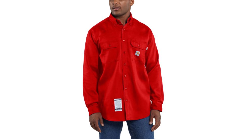 Carhartt Flame-Resistant Lightweight Twill Shirt, H Red, 2XL/Tall FRS003-629-TLL-XXL