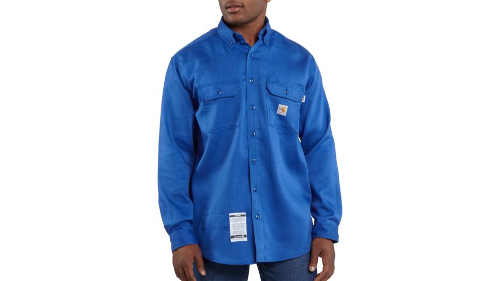 Carhartt Flame-Resistant Lightweight Twill Shirt, Royal, Small/Regular FRS003-RYL-REG-SML