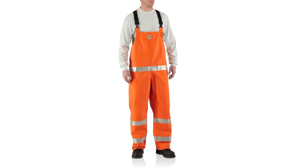 Carhartt Flame-Resistant Rainwear Bib Overall, Bold Orange, 2XL/Tall 100445-827-TLL-2XL