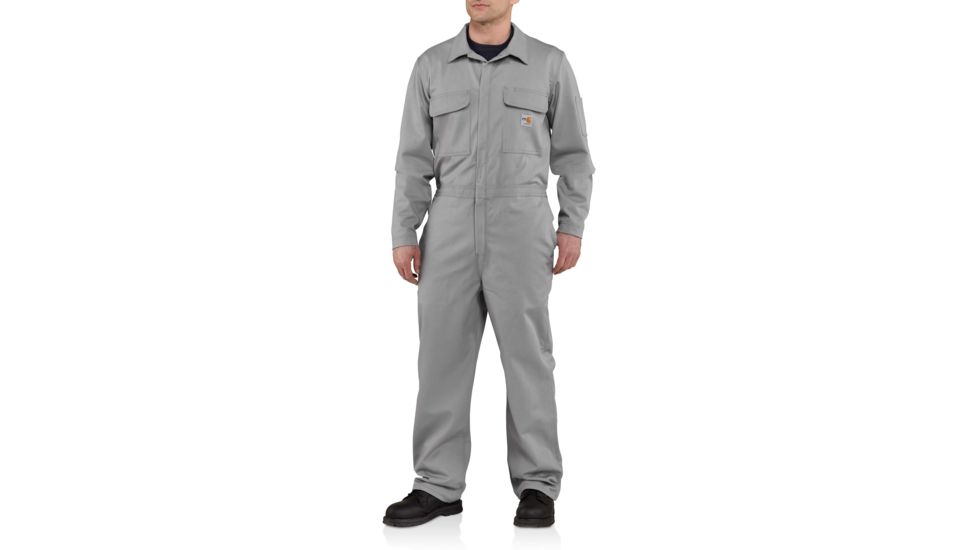 Carhartt Flame-Resistant Traditional Twill Coverall, Gray, 34/Regular 101017-033-REG-34