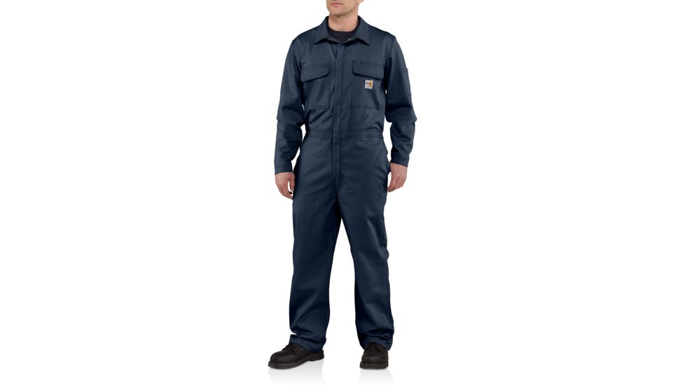 Carhartt Flame-Resistant Traditional Twill Coverall, Dark Navy, 34/Regular 101017-410-REG-34