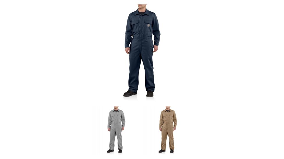 Carhartt Flame-Resistant Traditional Twill Coverall, Dark Navy, Gray, Khaki