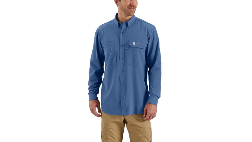 Carhartt Force Extremes Angler Long Sleeve Shirt - Mens, Federal Blue, 2XL-REG 103011-445-REG-2XL