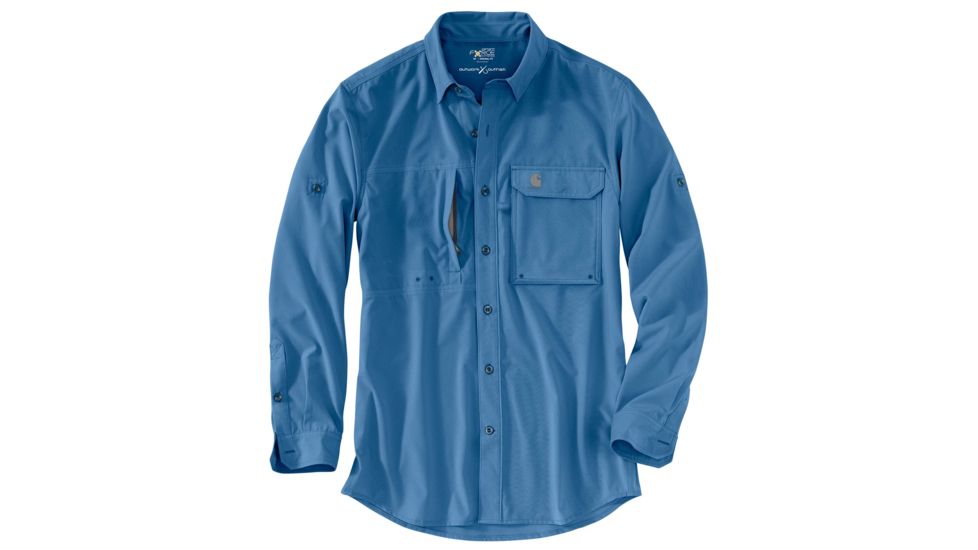 Carhartt Force Extremes Angler Long Sleeve Shirt - Mens, Federal Blue, 2XL-REG 103011-445-REG-2XL