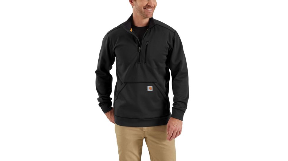 Carhartt Force Extremes Mock Neck Half Zip Sweatshirt for Mens, Black, Large/Regular 102831-001-REG-L