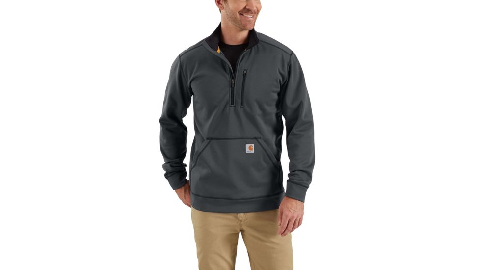 Carhartt Force Extremes Mock Neck Half Zip Sweatshirt for Mens, Shadow, 2XL/Regular 102831-029-REG-2XL