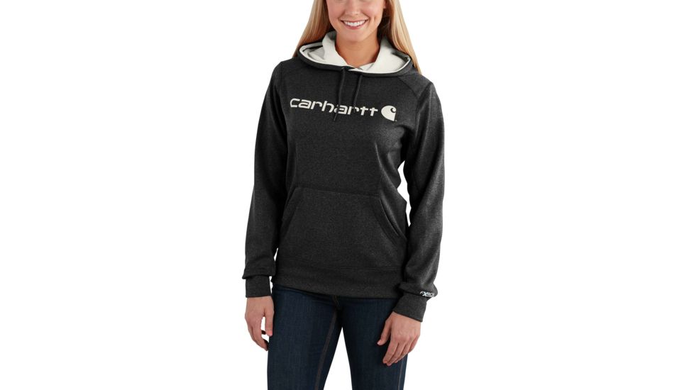 Carhartt Force Extremes Sig Graphic Hooded Sweatshirt for Womens, Black Heather, Small/Regular 102185-013-REG-S