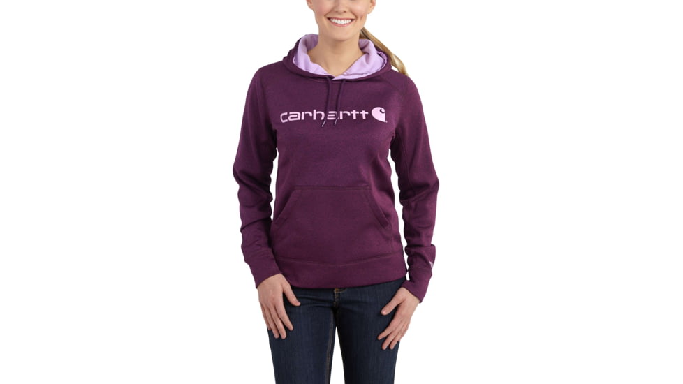 Carhartt Force Extremes Sig Graphic Hooded Sweatshirt for Womens, Potent Purple Heather, Extra Small/Regular 102185-512-REG-XS