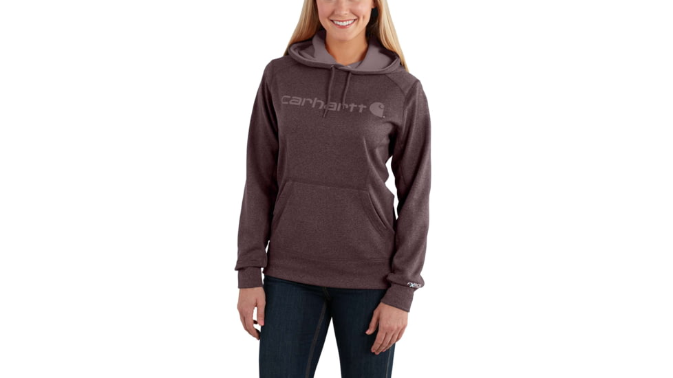 Carhartt Force Extremes Sig Graphic Hooded Sweatshirt for Womens, Fudge Heather, Extra Small/Regular 102185-518-REG-XS