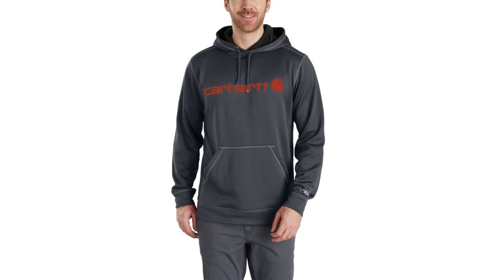 Carhartt Force Extremes Signature Graphic Hooded Sweatshirt - Mens, Granite Heather, L-REG 102314-020-REG-L