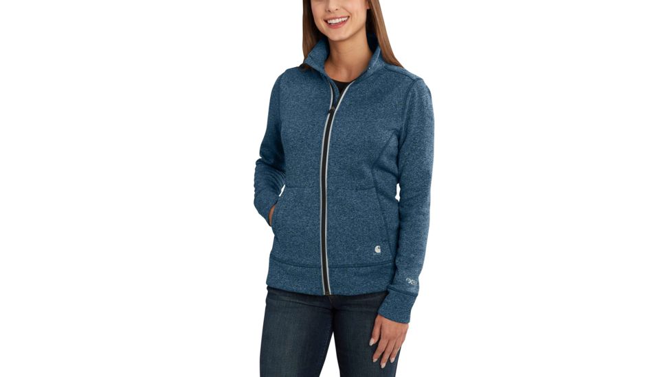 Carhartt Force Extremes Zip Flame-Resistant Sweatshirt for Womens, Dark Stream Heather, Large/Regular 102786-425-REG-L