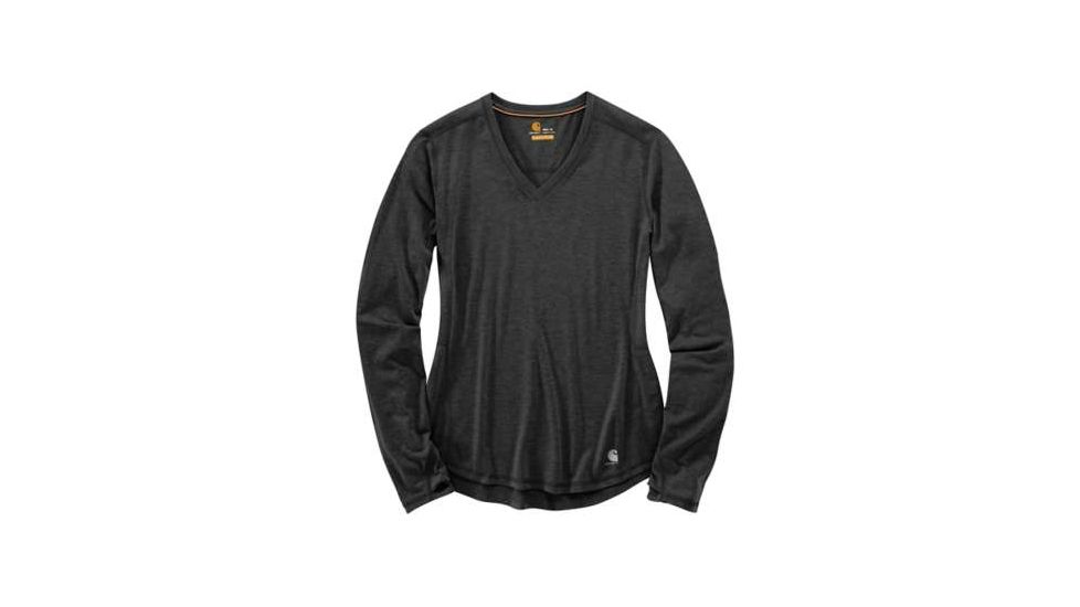 Carhartt Force Ferndale Long Sleeve T Shirt - Womens, Black Heather, XL-REG, 102759-013-REG-XL