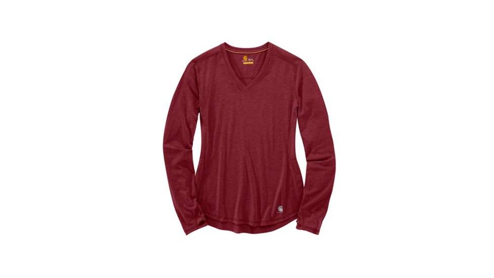 Carhartt Force Ferndale Long Sleeve T Shirt - Womens, Cherrystone Heather, L-REG, 102759-611-REG-L