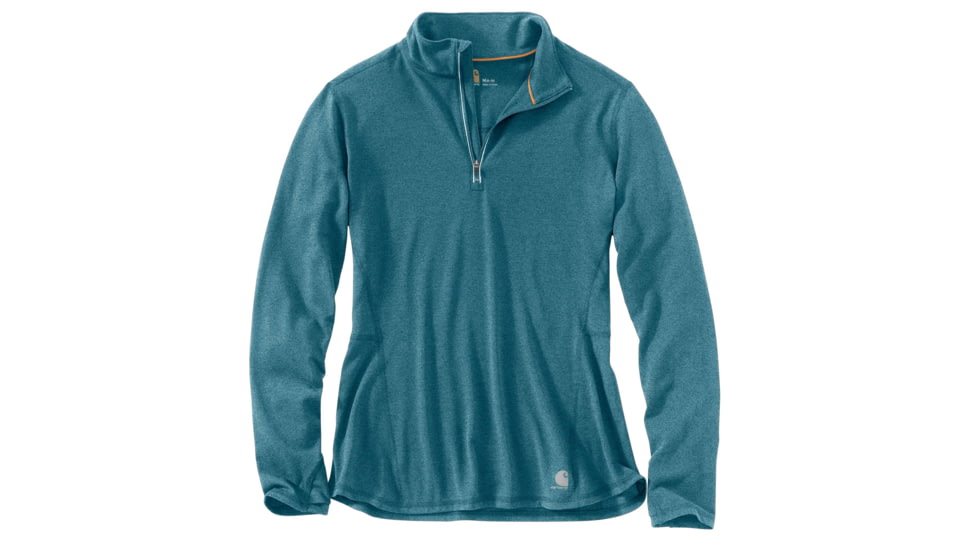 Carhartt Force Ferndale Quarter Zip Shirt - Womens, Blue Mist Heather, L-REG 102528-424-REG-L