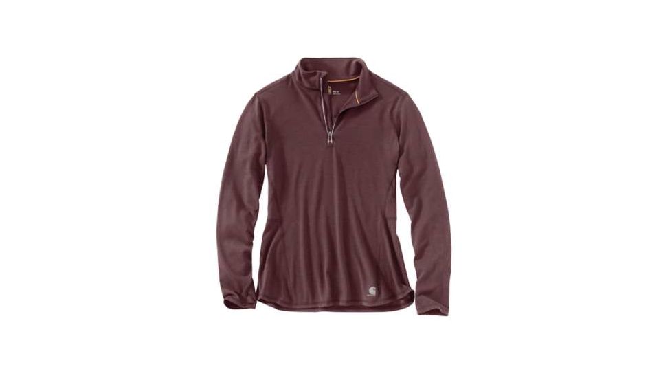 Carhartt Force Ferndale Quarter Zip Shirt - Womens, Fudge Heather, L-REG, 102528-518-REG-L