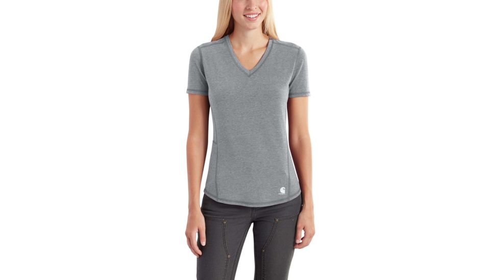 Carhartt Force Ferndale Short Sleeve T-Shirt for Womens, Asphalt Heather, Small/Regular 102527-058-REG-S