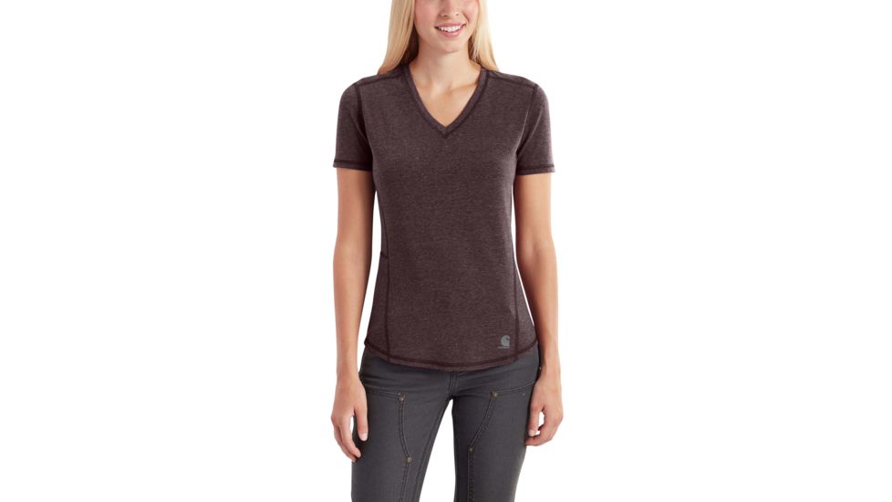 Carhartt Force Ferndale Short Sleeve T-Shirt for Womens, Fudge Heather, 2XL/Regular 102527-518-REG-XXL