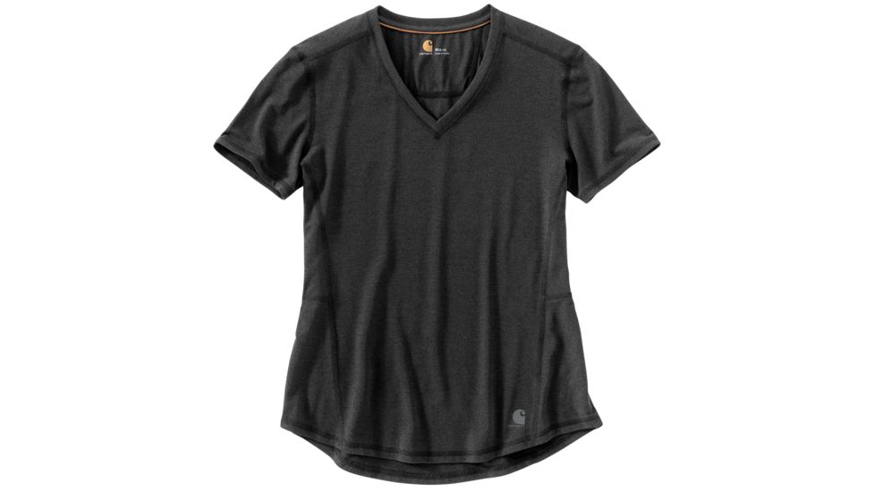 Carhartt Force Ferndale Short Sleeve T-shirt - Womens, Black Heather, XL-REG 102527-013-REG-XL
