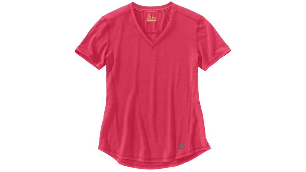 Carhartt Force Ferndale Short Sleeve T-shirt - Womens, Cranberry Heather, XS-REG 102527-623-REG-XS