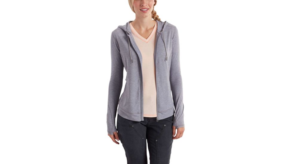 Carhartt Force Ferndale Zip Flame-Resistantont Hoodie for Womens, Asphalt Heather, Large/Regular 102529-058-REG-L